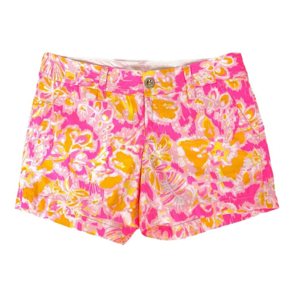 Lilly Pulitzer 5" Callahan Shorts size 2 Kit Royal Pink Ooh La La